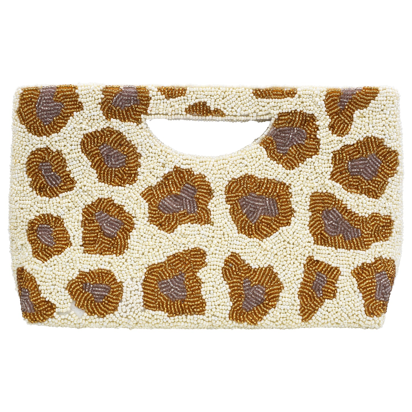 Leopard Half Moon Clutch