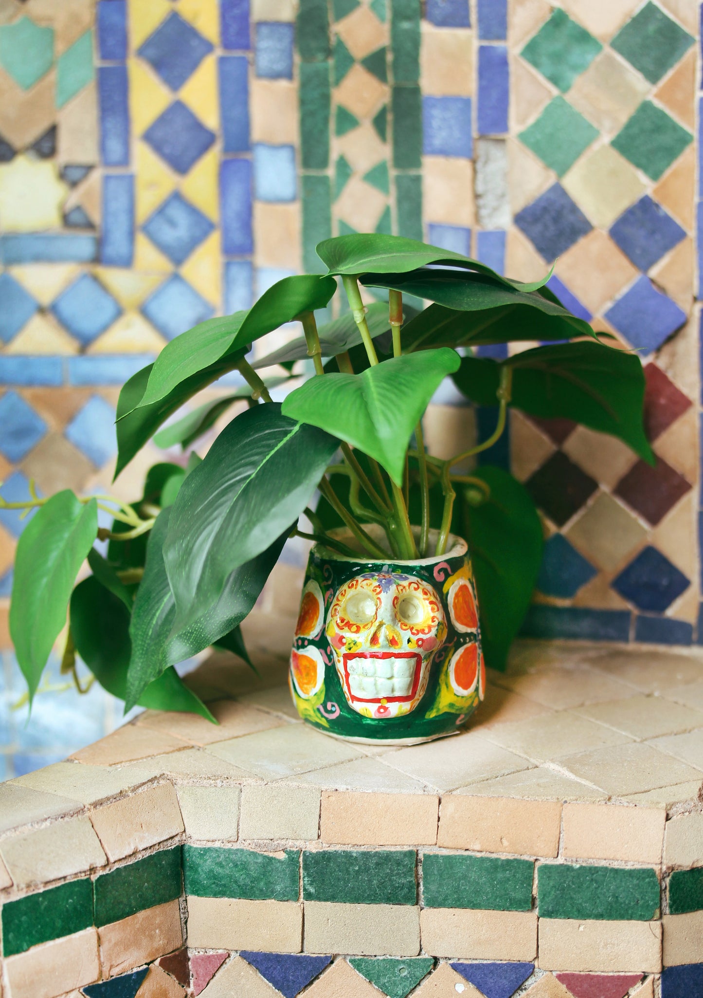 Sugar Skull Plant Pot