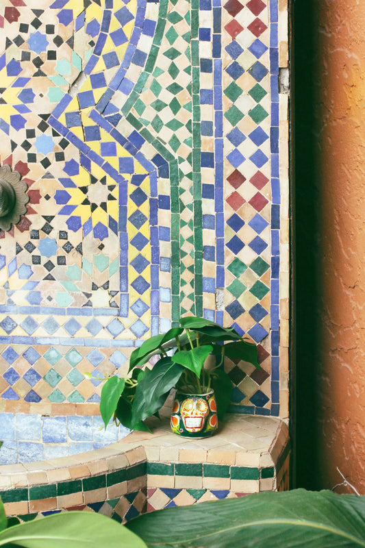 Sugar Skull Plant Pot