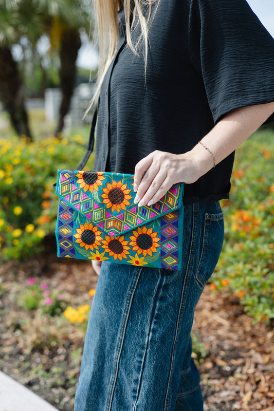 Sunflower Envelope Bag