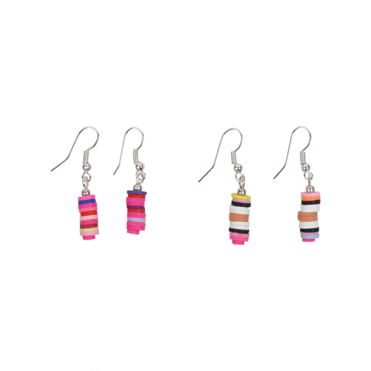 Smiley Face Clay Earring