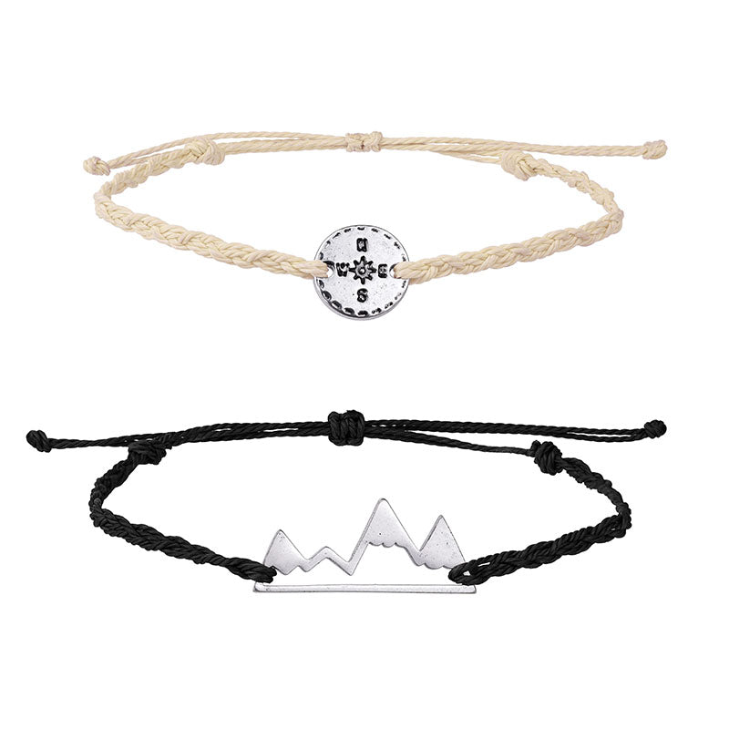 Mountain and Compass Bracelet