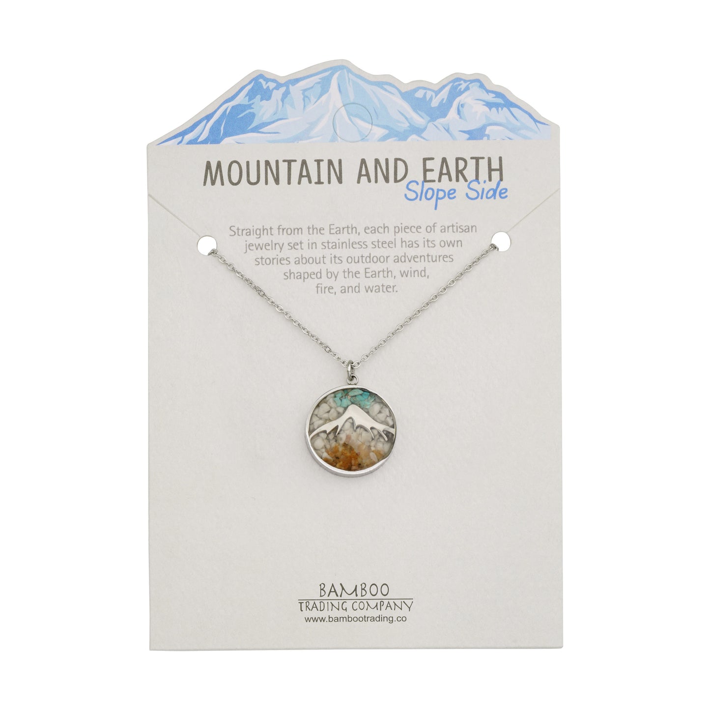 Mountain and Earth Slope Side Necklaces