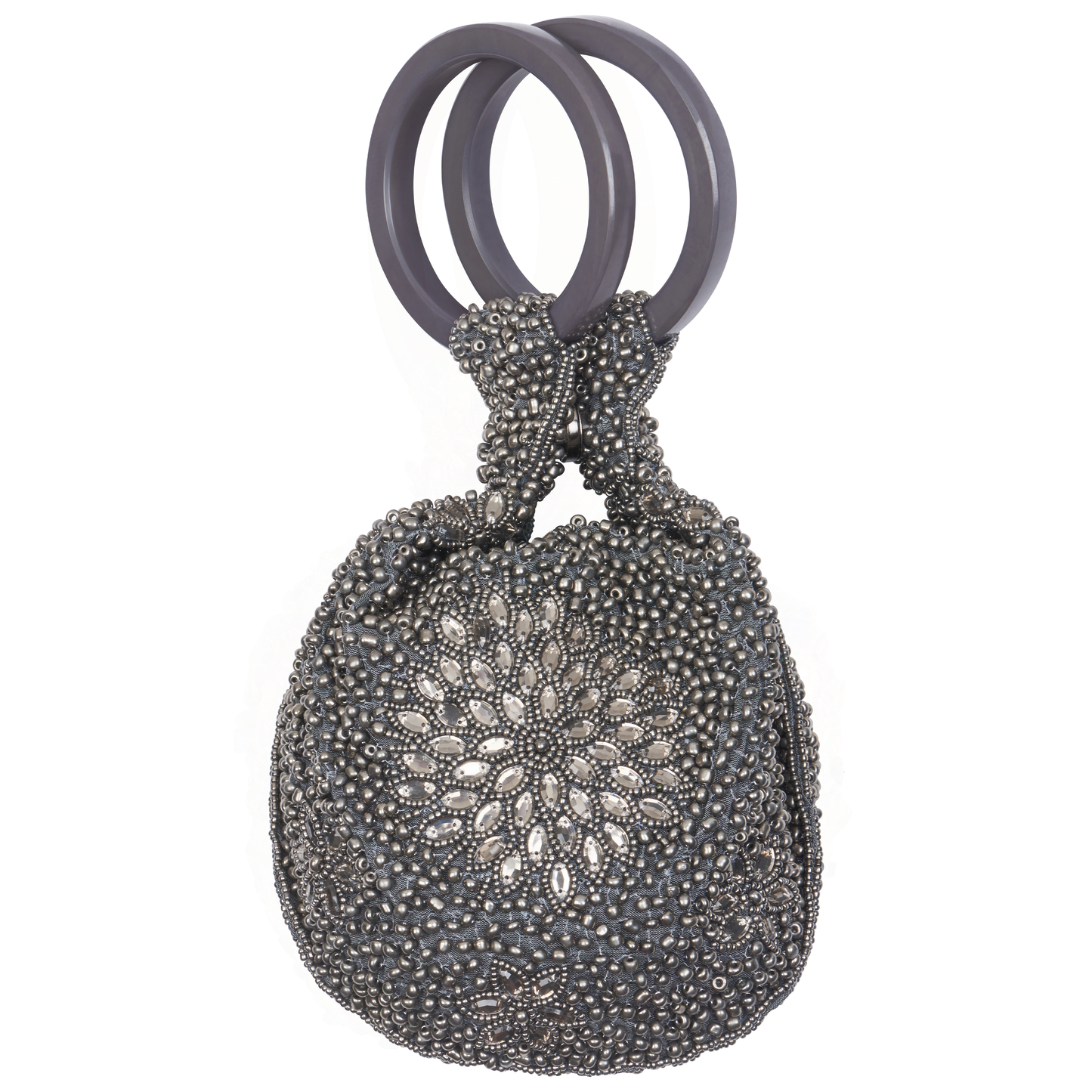 Night Bloom Silver Bangle Bag