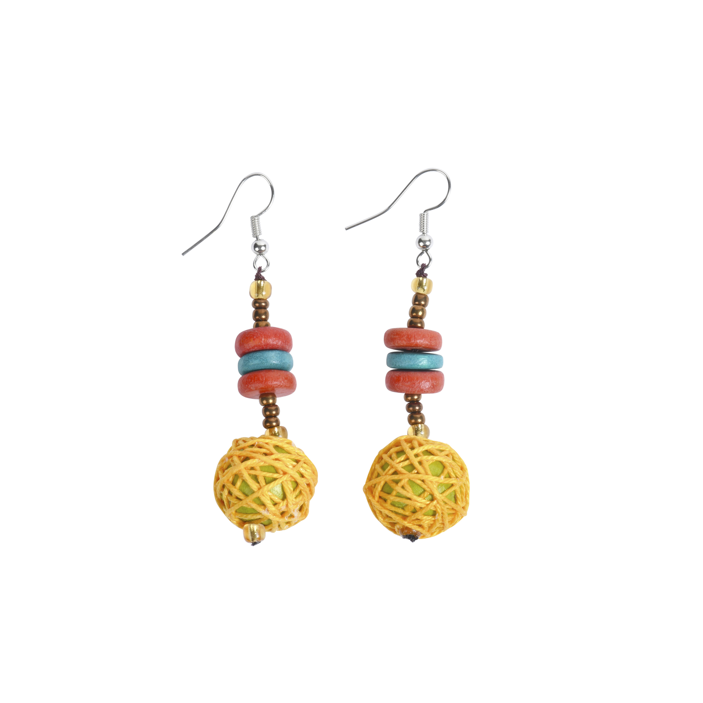 Yarn Ball Earrings