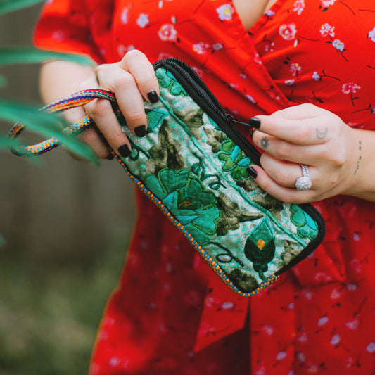 Huipil Floral Pouch