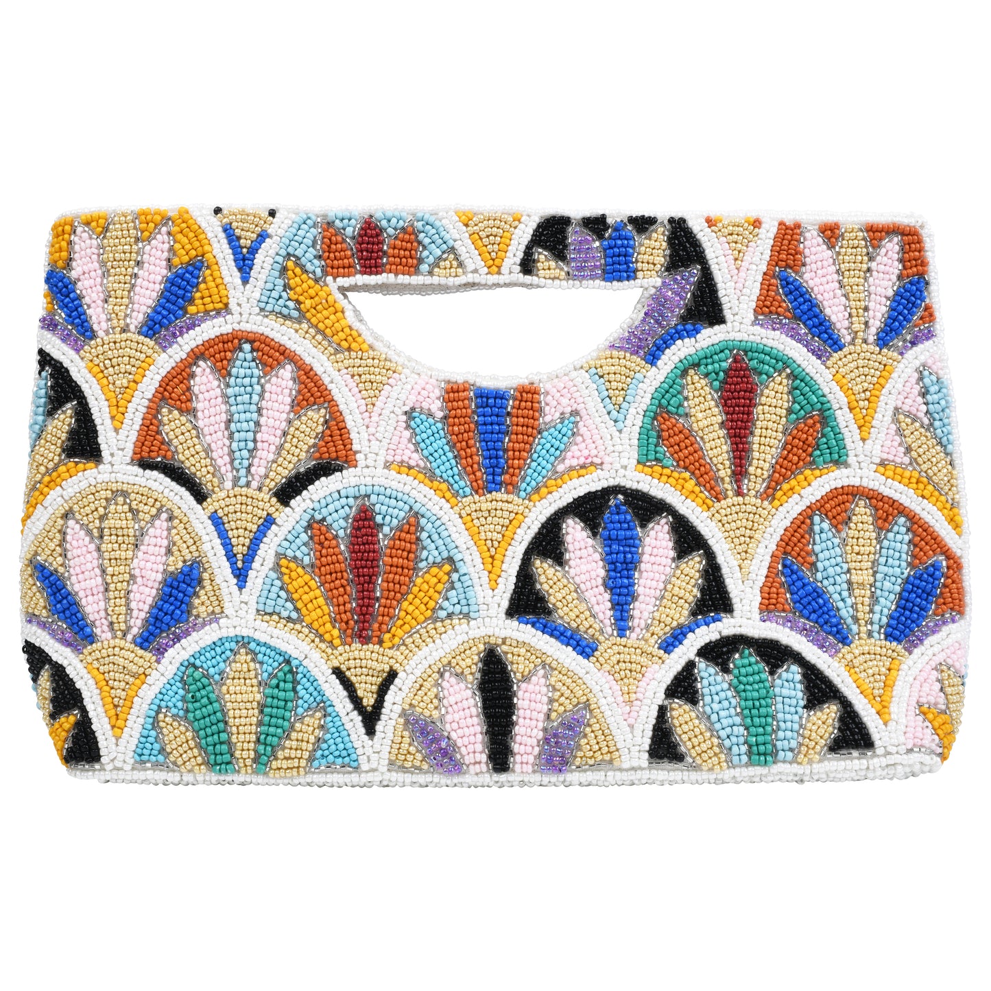 Mosaic Half Moon Clutch