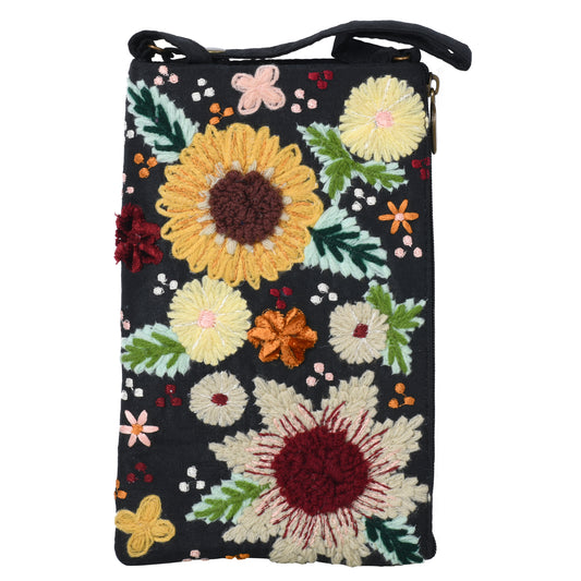 Embroidered Florals Club Bag