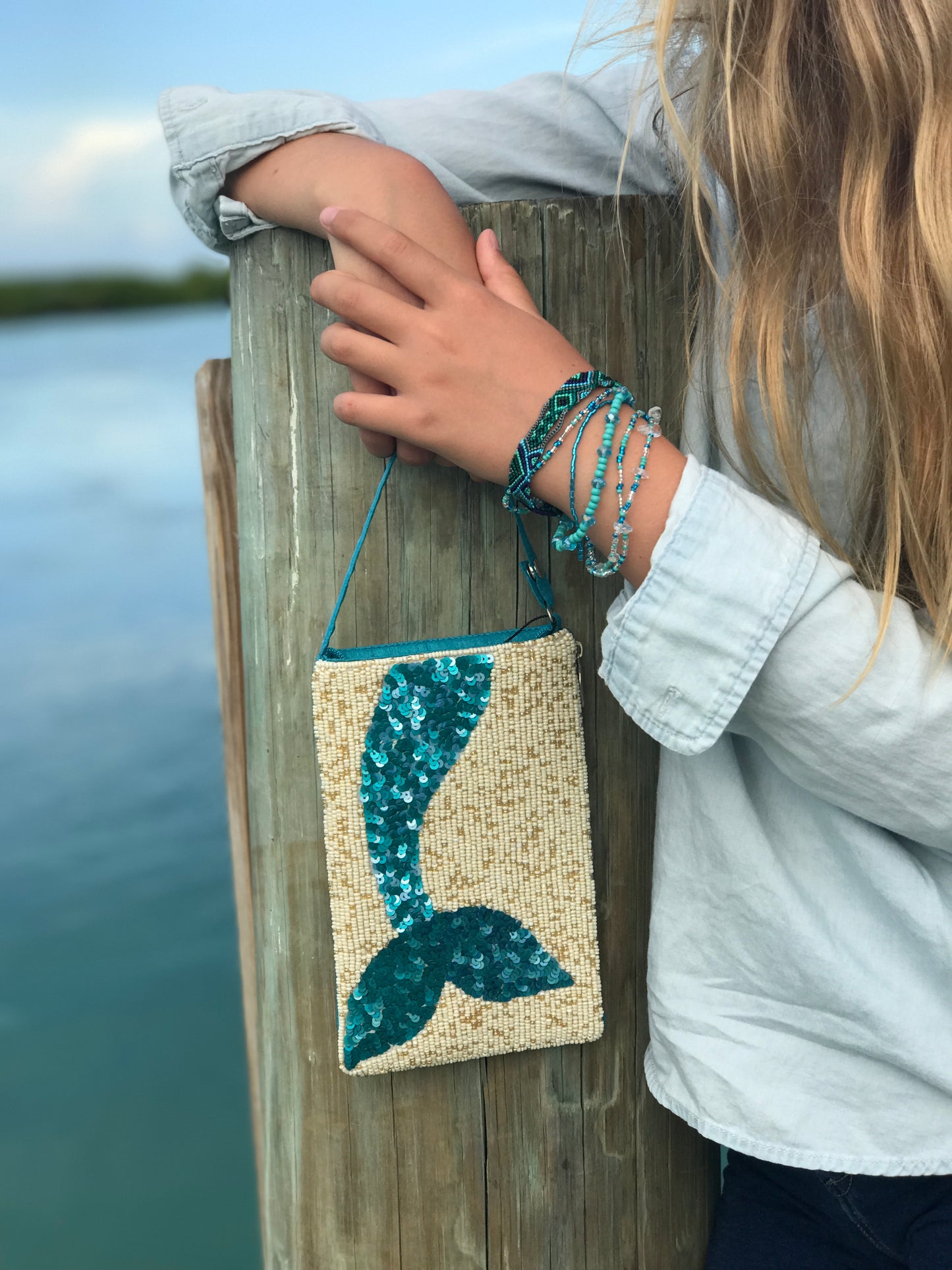 Mermaid Tail Azure Club Bag