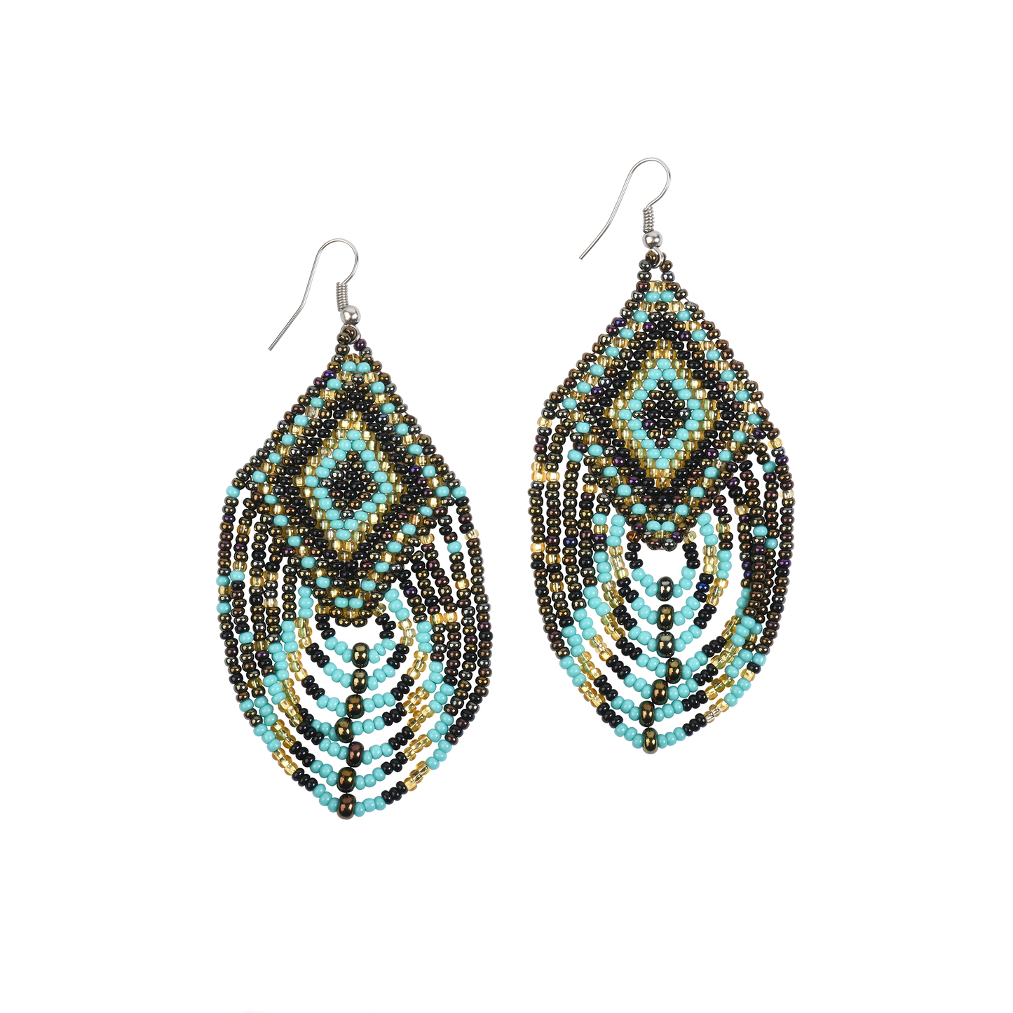 Statement Gold & Turquoise Earrings