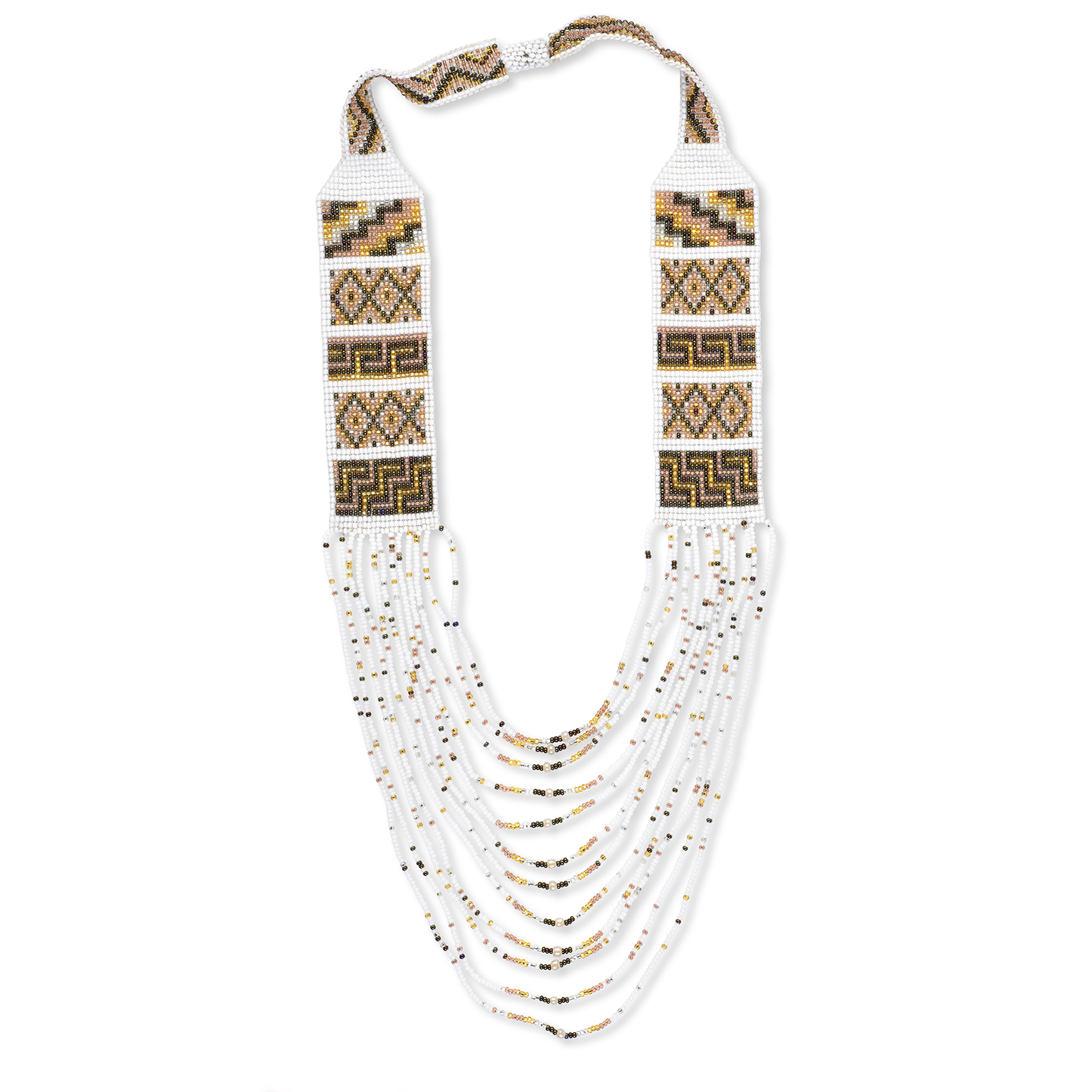 Statement Gold & White Necklace