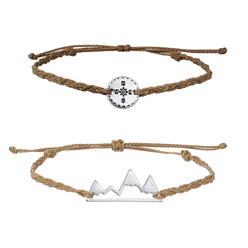 Mountain and Compass Bracelet