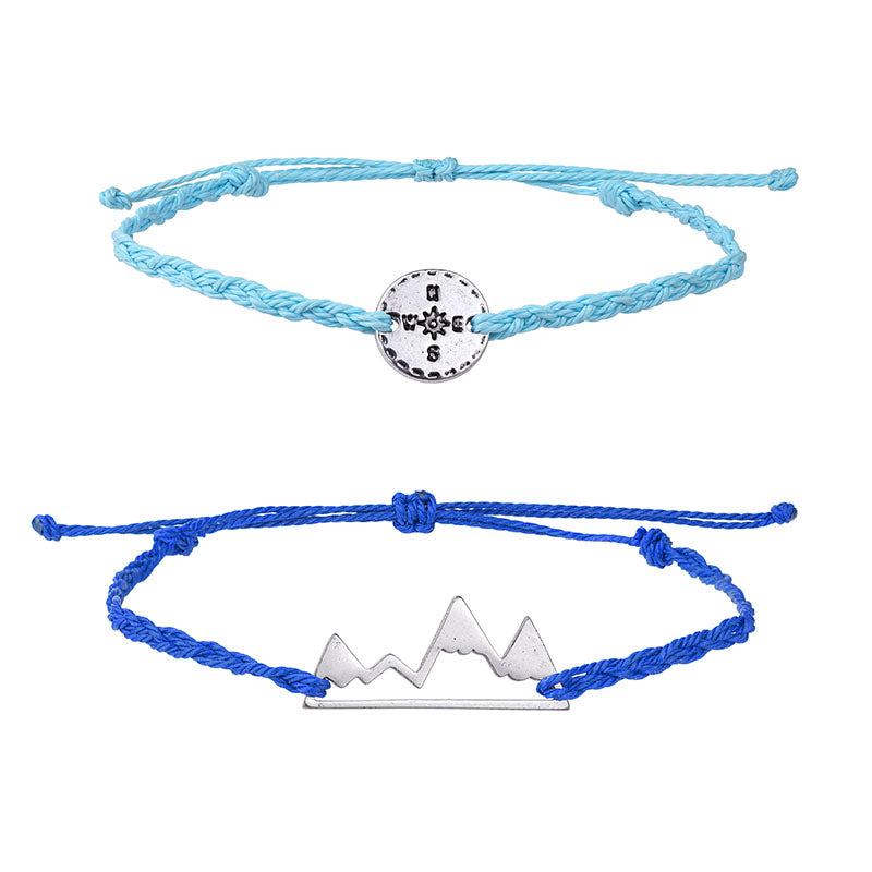 Mountain and Compass Bracelet