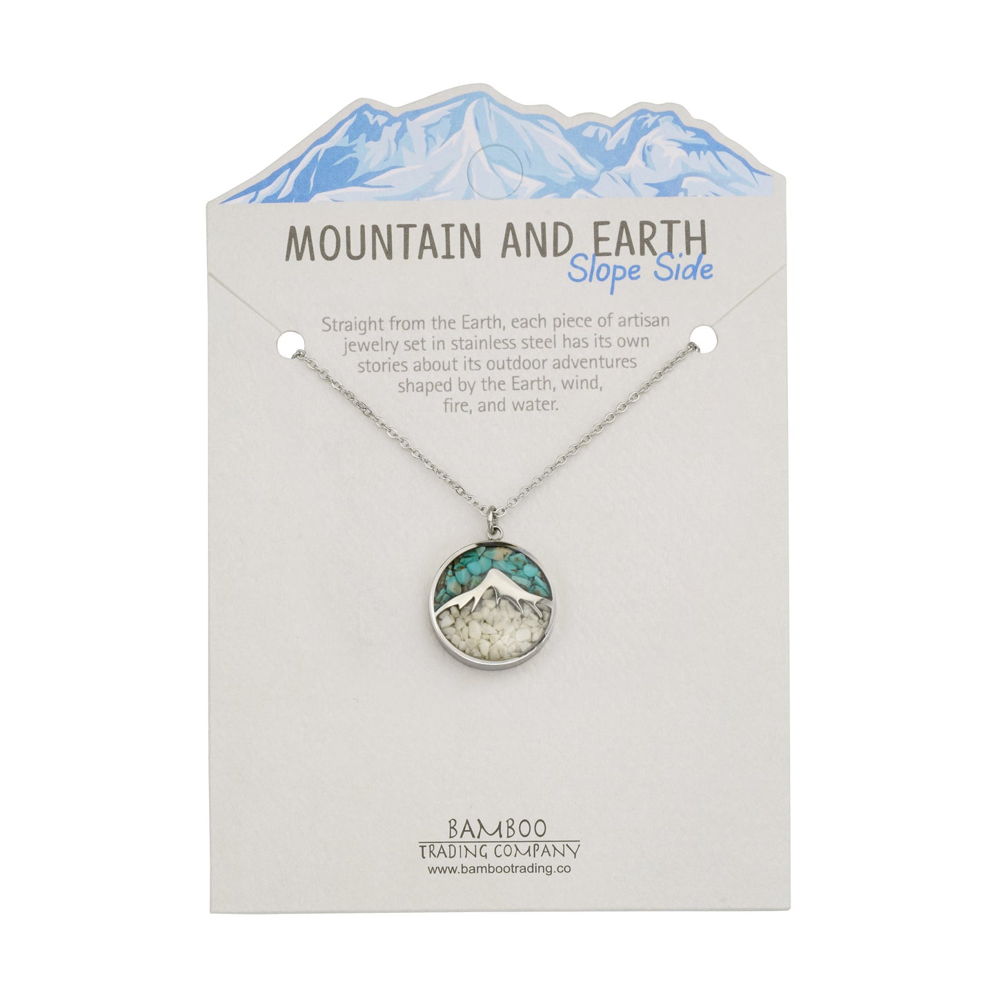 Mountain and Earth Slope Side Necklaces