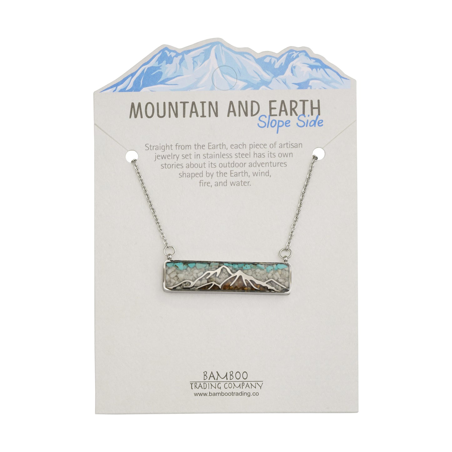 Mountain and Earth Slope Side Necklaces