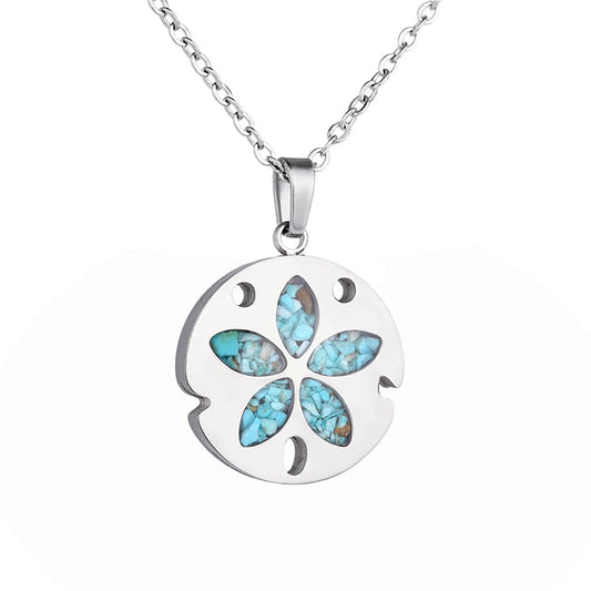 Ocean and Earth Sand Dollar Necklace