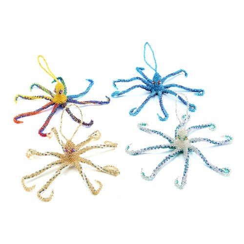 Beaded Octopus Ornaments